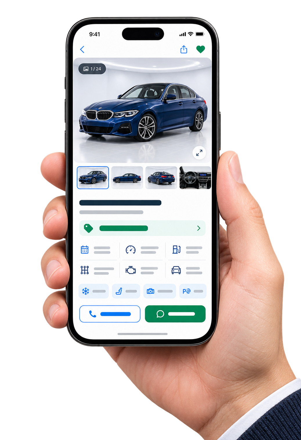 Elde tutulan telefonda Talay Auto araç ilanı